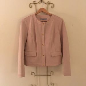 Faux Suede Jacket with Gold Snap Buttons
